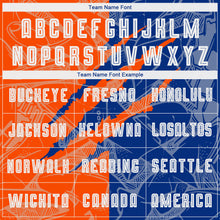 Laden Sie das Bild in den Galerie-Viewer, Custom Graffiti Pattern Royal-Orange Scratch Sublimation Soccer Uniform Jersey