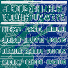 Laden Sie das Bild in den Galerie-Viewer, Custom Graffiti Pattern Teal-Royal Scratch Sublimation Soccer Uniform Jersey