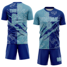 Laden Sie das Bild in den Galerie-Viewer, Custom Graffiti Pattern Shadow Blue-Royal Scratch Sublimation Soccer Uniform Jersey