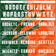 Laden Sie das Bild in den Galerie-Viewer, Custom Graffiti Pattern Green-Orange Scratch Sublimation Soccer Uniform Jersey
