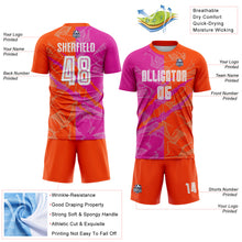 Laden Sie das Bild in den Galerie-Viewer, Custom Graffiti Pattern Deep Pink-Orange Scratch Sublimation Soccer Uniform Jersey