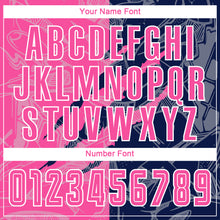 Laden Sie das Bild in den Galerie-Viewer, Custom Graffiti Pattern Pink-Navy Scratch Sublimation Soccer Uniform Jersey
