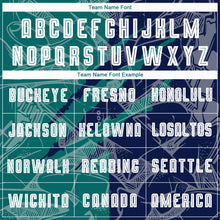 Laden Sie das Bild in den Galerie-Viewer, Custom Graffiti Pattern Teal-Navy Scratch Sublimation Soccer Uniform Jersey
