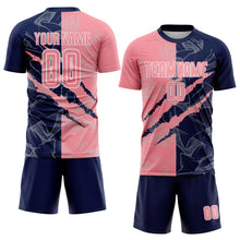 Laden Sie das Bild in den Galerie-Viewer, Custom Graffiti Pattern Medium Pink-Navy Scratch Sublimation Soccer Uniform Jersey