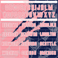 Laden Sie das Bild in den Galerie-Viewer, Custom Graffiti Pattern Medium Pink-Navy Scratch Sublimation Soccer Uniform Jersey