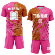 Charger l'image dans la galerie, Custom Graffiti Pattern Texas Orange-Pink Scratch Sublimation Soccer Uniform Jersey