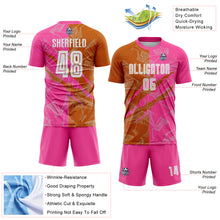 Charger l'image dans la galerie, Custom Graffiti Pattern Texas Orange-Pink Scratch Sublimation Soccer Uniform Jersey