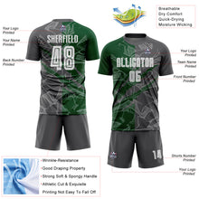 Load image into Gallery viewer, Custom Graffiti Pattern Steel Gray-Green Scratch Sublimation Soccer Uniform Jersey