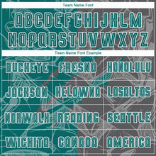 Load image into Gallery viewer, Custom Graffiti Pattern Teal-Steel Gray Scratch Sublimation Soccer Uniform Jersey