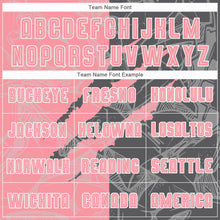 Load image into Gallery viewer, Custom Graffiti Pattern Medium Pink-Steel Gray Scratch Sublimation Soccer Uniform Jersey