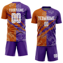 Charger l'image dans la galerie, Custom Graffiti Pattern Texas Orange-Purple Scratch Sublimation Soccer Uniform Jersey