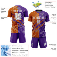 Charger l'image dans la galerie, Custom Graffiti Pattern Texas Orange-Purple Scratch Sublimation Soccer Uniform Jersey