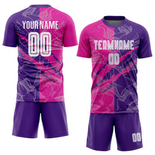 Laden Sie das Bild in den Galerie-Viewer, Custom Graffiti Pattern Deep Pink-Purple Scratch Sublimation Soccer Uniform Jersey