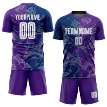 Charger l'image dans la galerie, Custom Graffiti Pattern US Navy Blue-Purple Scratch Sublimation Soccer Uniform Jersey