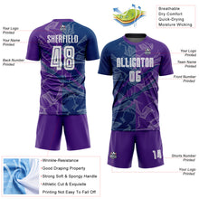 Charger l'image dans la galerie, Custom Graffiti Pattern US Navy Blue-Purple Scratch Sublimation Soccer Uniform Jersey