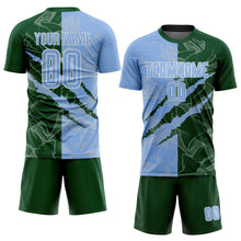 Charger l'image dans la galerie, Custom Graffiti Pattern Light Blue-Green Scratch Sublimation Soccer Uniform Jersey