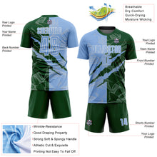 Charger l'image dans la galerie, Custom Graffiti Pattern Light Blue-Green Scratch Sublimation Soccer Uniform Jersey