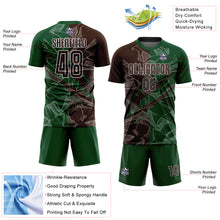 Charger l'image dans la galerie, Custom Graffiti Pattern Brown-Green Scratch Sublimation Soccer Uniform Jersey