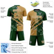 Загрузить изображение в средство просмотра галереи, Custom Graffiti Pattern Old Gold-Green Scratch Sublimation Soccer Uniform Jersey