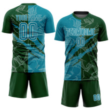 Загрузить изображение в средство просмотра галереи, Custom Graffiti Pattern Teal-Green Scratch Sublimation Soccer Uniform Jersey