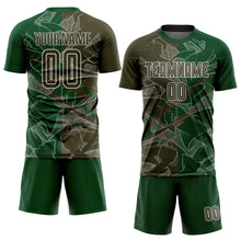 Загрузить изображение в средство просмотра галереи, Custom Graffiti Pattern Olive-Green Scratch Sublimation Soccer Uniform Jersey
