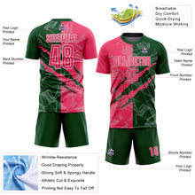 Charger l'image dans la galerie, Custom Graffiti Pattern Neon Pink-Green Scratch Sublimation Soccer Uniform Jersey