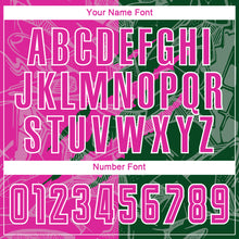 Laden Sie das Bild in den Galerie-Viewer, Custom Graffiti Pattern Deep Pink-Green Scratch Sublimation Soccer Uniform Jersey