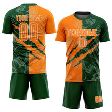 Загрузить изображение в средство просмотра галереи, Custom Graffiti Pattern Bay Orange-Green Scratch Sublimation Soccer Uniform Jersey