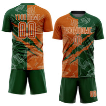 Charger l'image dans la galerie, Custom Graffiti Pattern Texas Orange-Green Scratch Sublimation Soccer Uniform Jersey