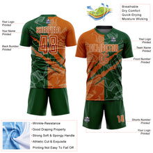 Charger l'image dans la galerie, Custom Graffiti Pattern Texas Orange-Green Scratch Sublimation Soccer Uniform Jersey