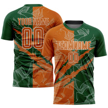 Charger l'image dans la galerie, Custom Graffiti Pattern Texas Orange-Green Scratch Sublimation Soccer Uniform Jersey