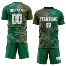Charger l'image dans la galerie, Custom Graffiti Pattern Olive-Kelly Green Scratch Sublimation Soccer Uniform Jersey