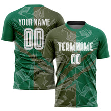 Charger l'image dans la galerie, Custom Graffiti Pattern Olive-Kelly Green Scratch Sublimation Soccer Uniform Jersey