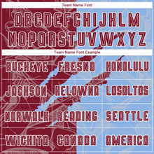 Загрузить изображение в средство просмотра галереи, Custom Graffiti Pattern Crimson-Light Blue Scratch Sublimation Soccer Uniform Jersey