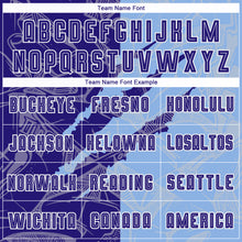 Загрузить изображение в средство просмотра галереи, Custom Graffiti Pattern Dark Purple-Light Blue Scratch Sublimation Soccer Uniform Jersey