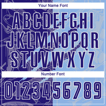 Загрузить изображение в средство просмотра галереи, Custom Graffiti Pattern Dark Purple-Light Blue Scratch Sublimation Soccer Uniform Jersey