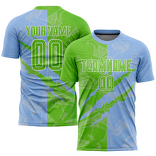 Загрузить изображение в средство просмотра галереи, Custom Graffiti Pattern Aurora Green-Light Blue Scratch Sublimation Soccer Uniform Jersey