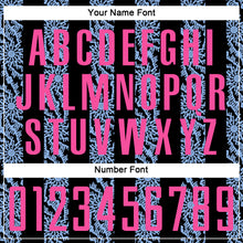 Laden Sie das Bild in den Galerie-Viewer, Custom Black Pink-Light Blue Abstract Shape Sublimation Soccer Uniform Jersey