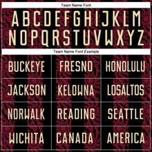 Laden Sie das Bild in den Galerie-Viewer, Custom Black Cream-Crimson Abstract Shape Sublimation Soccer Uniform Jersey