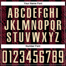 Laden Sie das Bild in den Galerie-Viewer, Custom Black Cream-Crimson Abstract Shape Sublimation Soccer Uniform Jersey