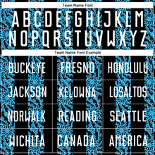 Charger l'image dans la galerie, Custom Black White-Sky Blue Abstract Shape Sublimation Soccer Uniform Jersey