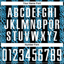 Charger l'image dans la galerie, Custom Black White-Sky Blue Abstract Shape Sublimation Soccer Uniform Jersey