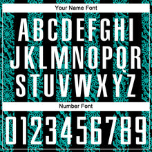 Charger l'image dans la galerie, Custom Black White-Aqua Abstract Shape Sublimation Soccer Uniform Jersey