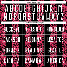 Charger l'image dans la galerie, Custom Black White-Neon Pink Abstract Shape Sublimation Soccer Uniform Jersey