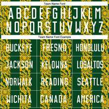 Load image into Gallery viewer, Custom Green White-Gold Abstract Shape Sublimation Soccer Uniform Jersey