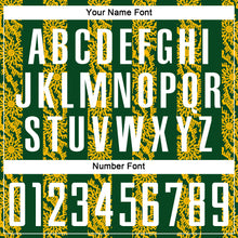 Load image into Gallery viewer, Custom Green White-Gold Abstract Shape Sublimation Soccer Uniform Jersey