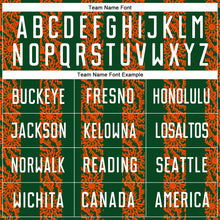 Load image into Gallery viewer, Custom Green White-Orange Abstract Shape Sublimation Soccer Uniform Jersey