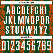 Load image into Gallery viewer, Custom Green White-Orange Abstract Shape Sublimation Soccer Uniform Jersey