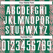 Загрузить изображение в средство просмотра галереи, Custom Kelly Green White-Medium Pink Abstract Shape Sublimation Soccer Uniform Jersey