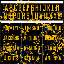 Laden Sie das Bild in den Galerie-Viewer, Custom Black Gold-Royal Abstract Fragment Art Sublimation Soccer Uniform Jersey